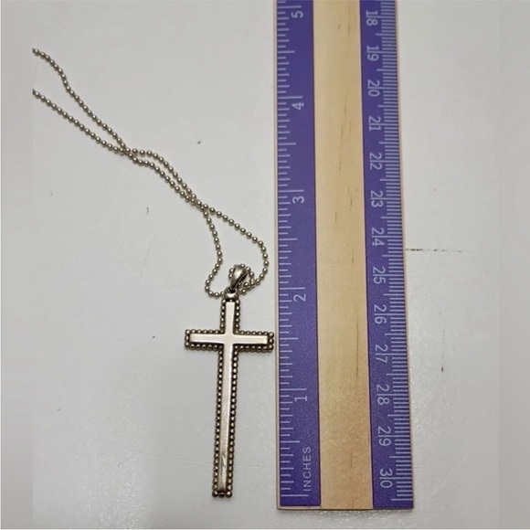 LAGOS Elegant Sterling Silver Cross Pendant Necklace 18” - Picture 8 of 9